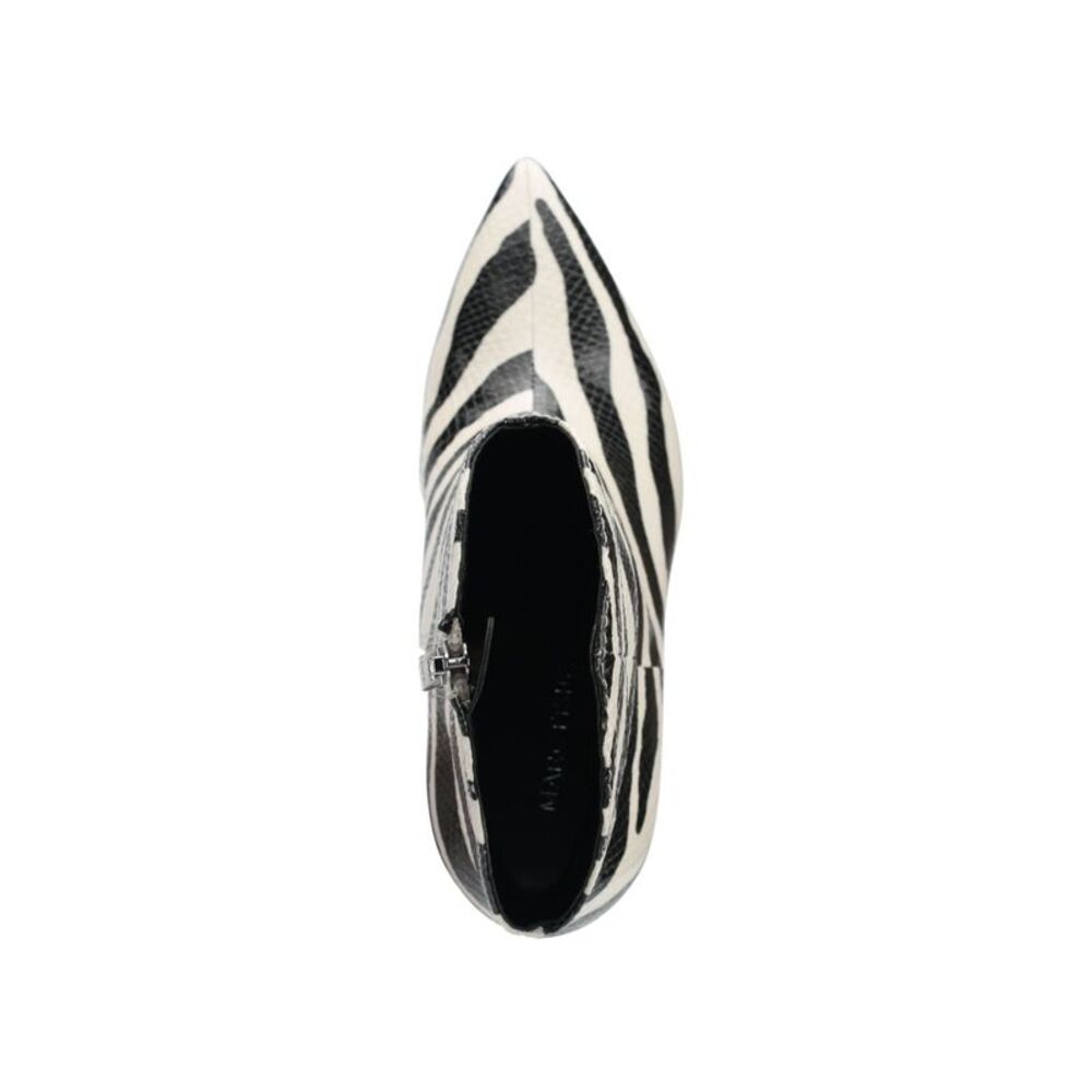 MARC FISHER Womens White Embossed Revati Pointed Toe Stiletto Booties 9.5 M - Picture 3 of 4